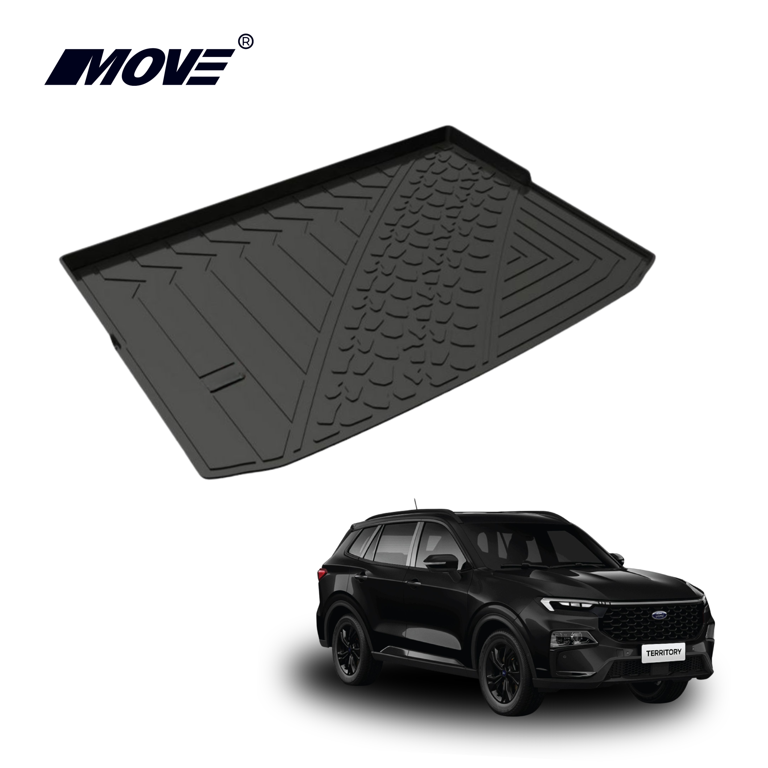 All-Weather 3D Trunk Mat Perfect Fit for Ford Territory 2 All weather 3D floor mats perfect fit for Ford Territory