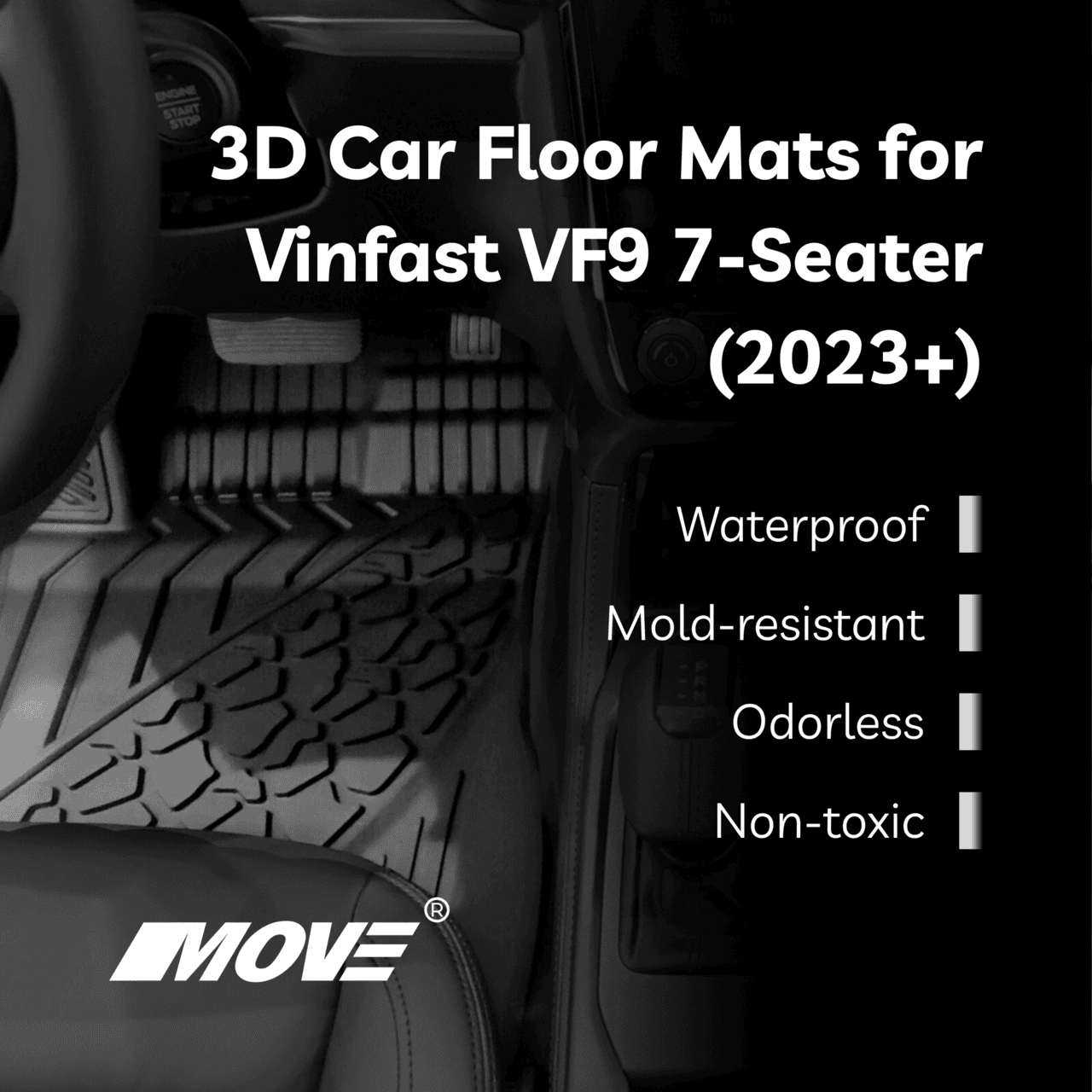 All-Weather 3D Floor Mats Perfect Fit for VinFast VF9 19 All weather 3D floor mats perfect fit for Vinfast VF9