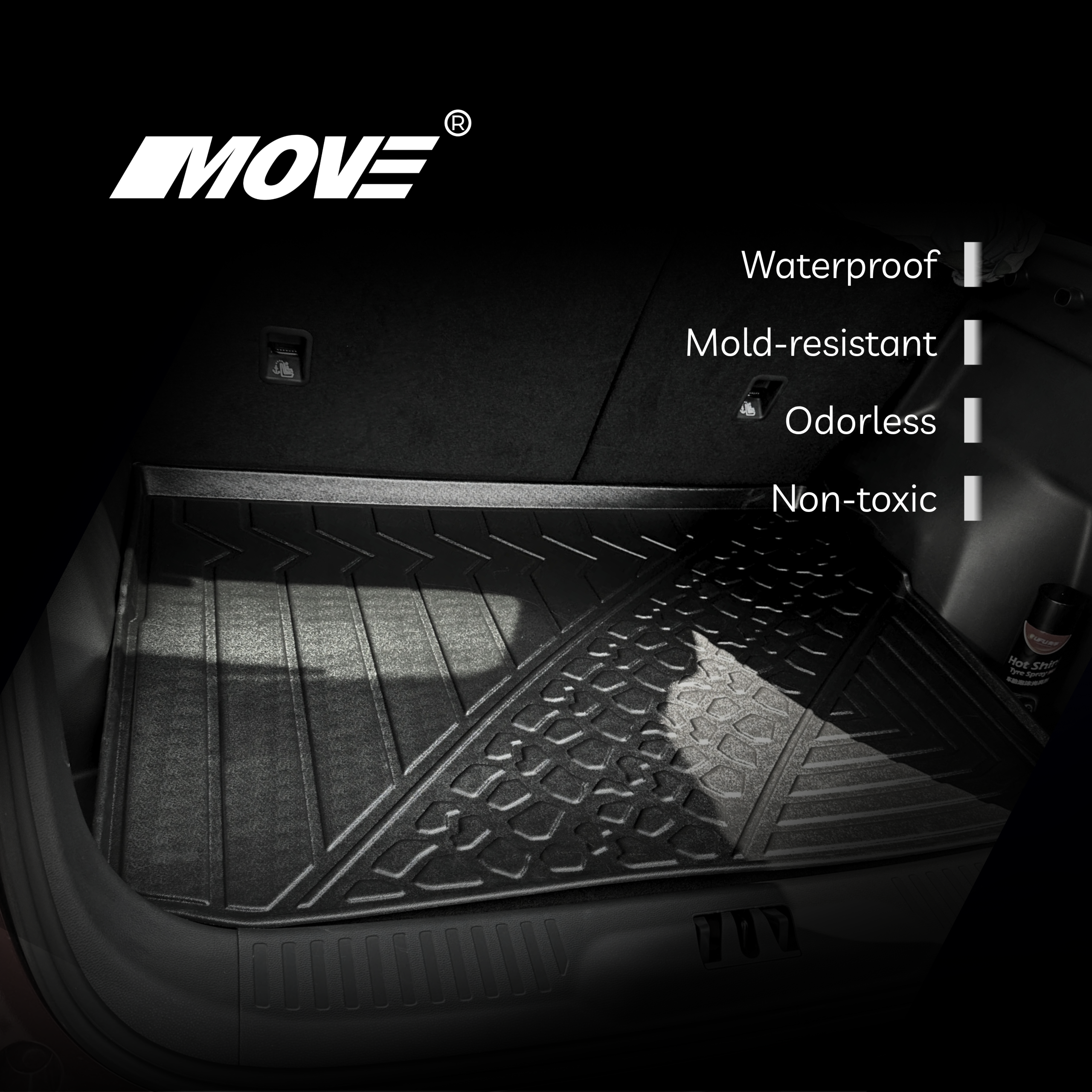 All-Weather 3D Trunk Mat Perfect Fit for Ford Territory 14 All weather 3D floor mats perfect fit for Ford Territory