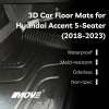 All weather 3D floor mats perfect fit for Hyundai Accent (2018 - 2023)