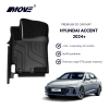 All weather 3D floor mats perfect fit for Hyundai Accent 2024+