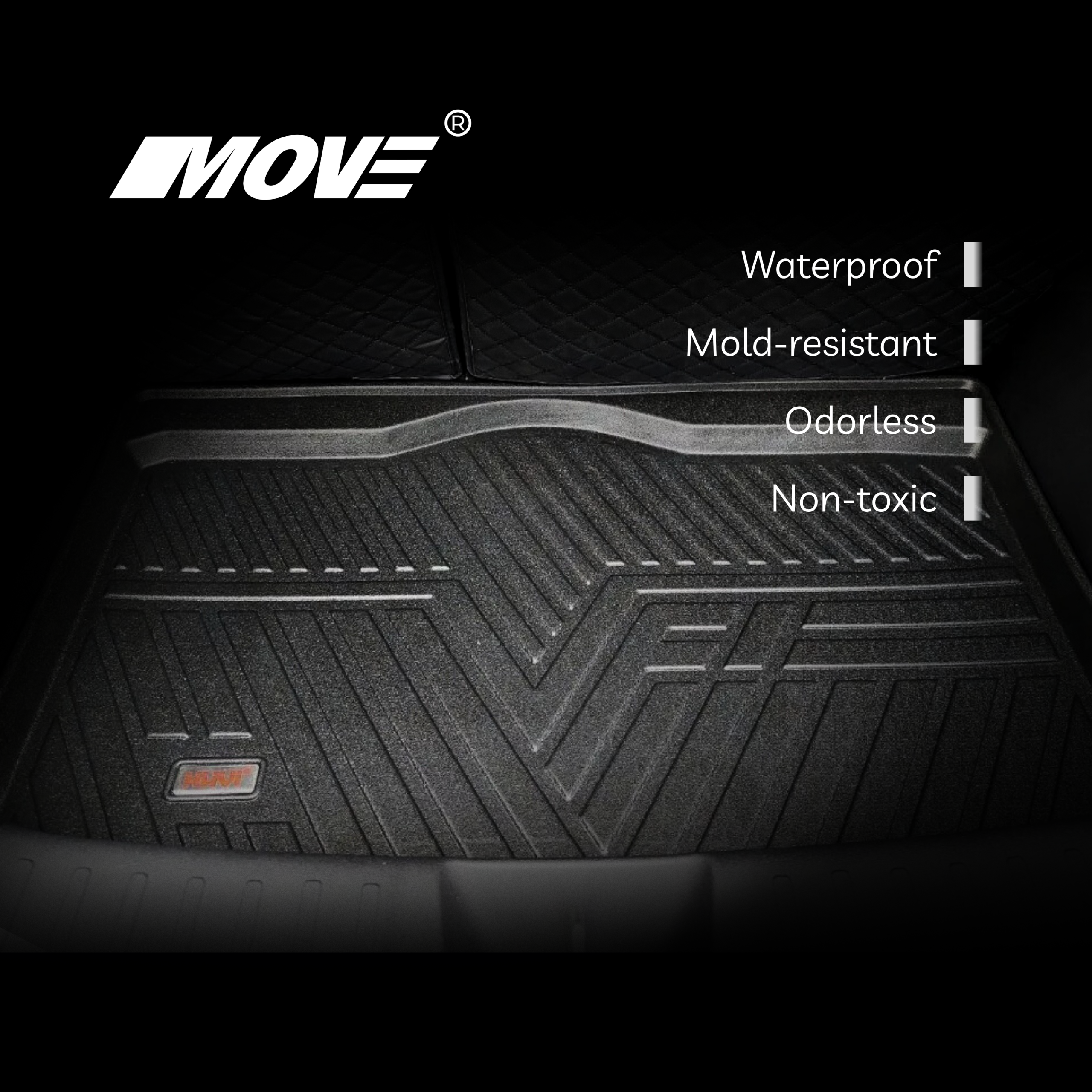 All-Weather 3D Trunk Mat Perfect Fit for Vinfast VF7 (2-Piece Option) 8 All weather 3D trunk mat perfect fit for Vinfast VF7