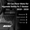 All weather 3D floor mats perfect fit for Hyundai Santa FE (2019 - 2020)