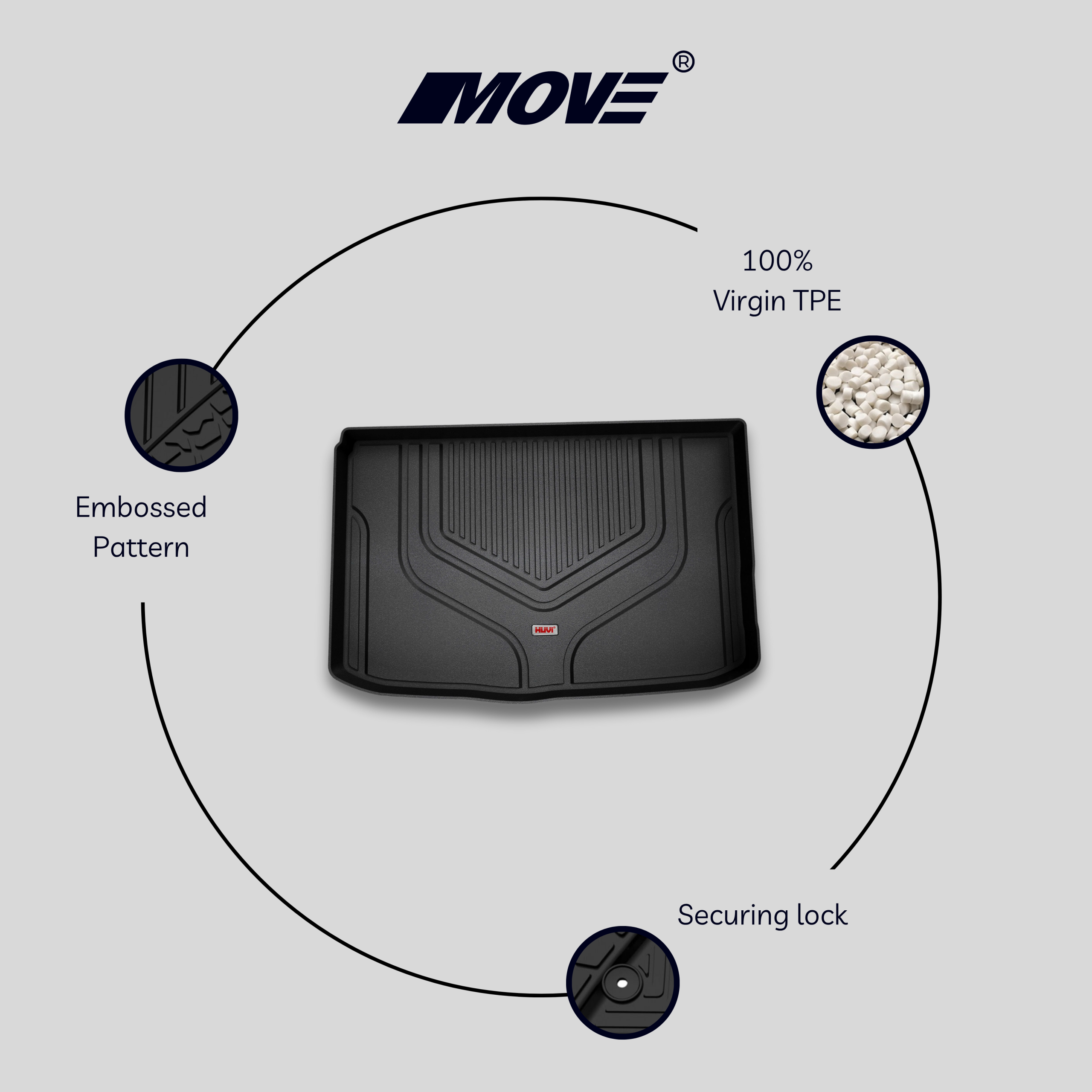 All-Weather 3D Trunk Mat Perfect Fit for Hyundai Venue 13 All weather 3D trunk mat perfect fit for Hyundai Venue