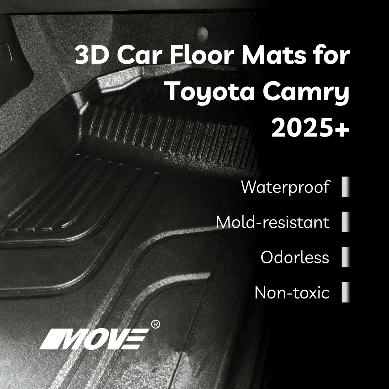 All-Weather 3D Floor Mats Perfect Fit for Toyota Camry - Vacuum Forming 19 All-Weather 3D Floor Mats Perfect Fit for Toyota Camry 2025+